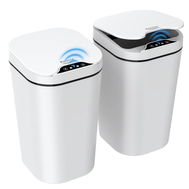 Bote de basura Kssvzz automático de 3 litros con sensor de movimiento en la tapa, paquete de 2