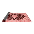 thumbnail image 2 of Ahgly Company Indoor Round Medallion Red Traditional Area Rugs, 3' Round, 2 of 4
