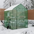 thumbnail image 6 of Garvee Walk-in Plant Greenhouse 56.3 x 56.3 x 76.8 in, with Roll-Up Zippered Doors & 2 Mesh Windows, 6 of 8