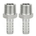 thumbnail image 3 of Conector rápido de acero inoxidable, 2 piezas, conector de tubería de unión de espiga macho BSPT de 1/2 pulg. Resultados impresionantes, 3 of 9