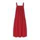 thumbnail image 1 of Vestido de Algodón con Bolsillos Suelto Largo Vestido Colgante Color Sólido Falda Casual, Imitación Algodón Marco de Verano con Cordón, 1 of 8