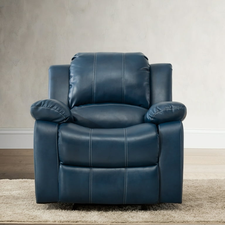 Glider Recline for Living Room Oversize Modern Upholstered Lounge Single Sofa with Soft Leather Fabric Rocker Recliner Chair with Overstuffed