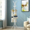 thumbnail image 5 of 14 Hooks Coat Stand Coat Hat Jacket Umbrella Floor Standing Rack Clothes Hanger, 5 of 5