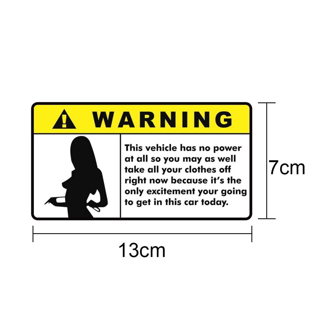 Funny Decal Sticker 2 Pk DND WARNING Sign Driver May Be Jerking Off 