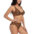 thumbnail image 2 of Kdxio Forest Squirrel Print Women's 2 Piece High Waisted Wrap Spaghetti Strap Summer Swimsuit Bikini Set-XX-Large, 2 of 7