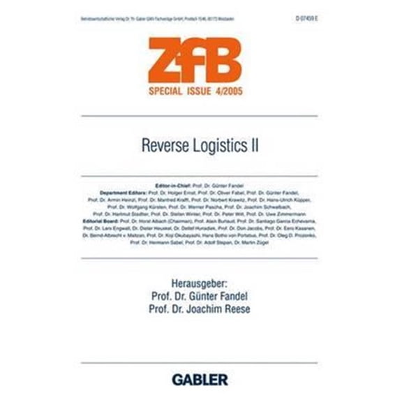 Pre-Owned Zfb Special Issue Reverse Logistics II, Book 0, (Paperback)