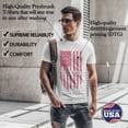 thumbnail image 5 of Greenyef Graphics We The People 1776 Distressed American USA Flag Men's T-Shirt (White & Pink, Medium), 5 of 6