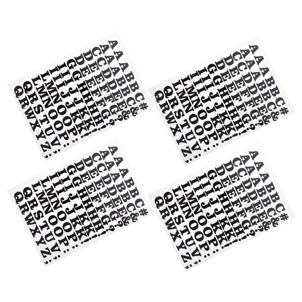 UPGRATOR 4Ud Letras De Vinilo Para Transferencia Térmica Negras Para Personalizar Camisetas Y Prendas Textiles