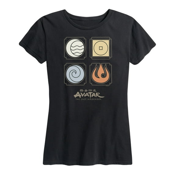 Avatar - The Last Airbender - Nations Symbols - Women's Short Sleeve Graphic T-Shirt