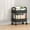 Black, variant on 2 Tier Rolling Storage Cart, Bathroom Utility Cart with Handle, Kitchen Snack Rack Cart with 360° Moving & Lockable Fixed Wheels for Toiletries, Cosmetics, Toys 17x12x8in