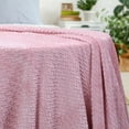 thumbnail image 5 of PiccoCasa Flannel Fleece Blanket, Microfiber Fuzzy Plush Blankets for Sofa, Pink 50" x 59", 5 of 8