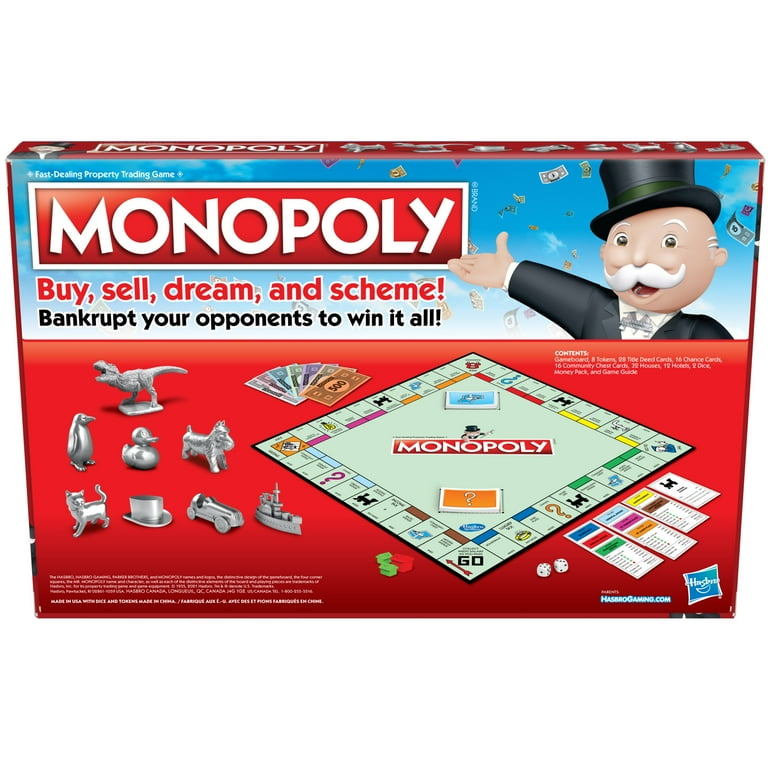 Monopoly Board Game, Family Board Game for 2 to 6 Players