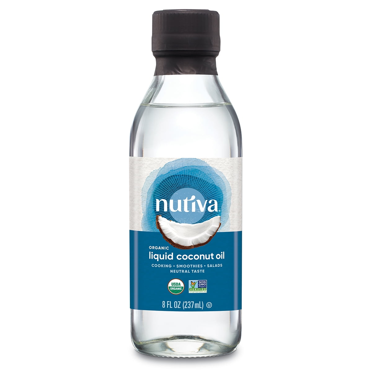 Nutiva Organic Liquid Fractionated Coconut Oil, 8 Oz, USDA Organic, Non-GMO