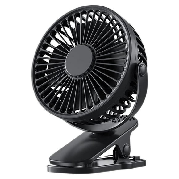 Mini Ventilador con Clip MiniBreezeBlack 1Pza 4"Ø Negro USB 5V 3 Velocidades Ventiladores de Escritorio. VentDepot MXMZE-001