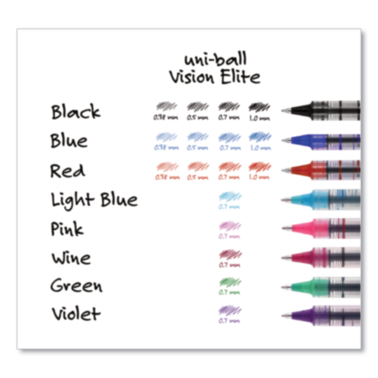VISION Roller Ball Pen, Stick, Fine 0.7 mm, Black Ink, Silver/Black/Clear Barrel, 36/Pack | Bundle of 2 Packs