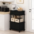 thumbnail image 2 of HomeStock Nordic Haven Storage Cart With Cabinet-Finish:Americano/Black, 2 of 6