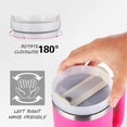 thumbnail image 2 of czcpp-40 oz Gobelet avec Poignée, Gobelet Réutilisable sous Vide, Gobelet Isolé avec Couvercle et Pailles, Tasse Isolée, Maintient le Froid et la Glace pendant des Heures, Porte-Gobelet de Voiture (Rouge Rose), 2 of 4