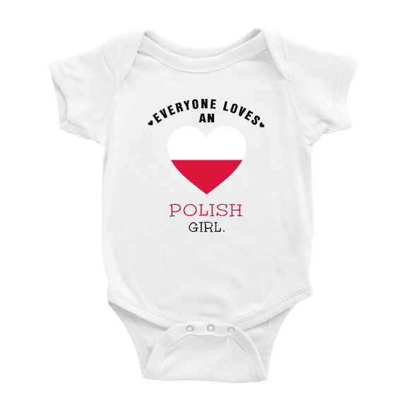 Everyone Loves an Polish Girl Cute Baby Bodysuit Baby Clothes (White, 18-24 Months)