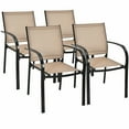 thumbnail image 1 of Gymax 4PCS Stackable Patio Dining Chair w/ Steel Frame & Quick-drying Fabric, 1 of 9