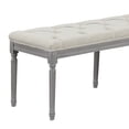 thumbnail image 4 of AC Pacific Jack Upholstered Bench with Wood Legs, Light Beige, 4 of 6
