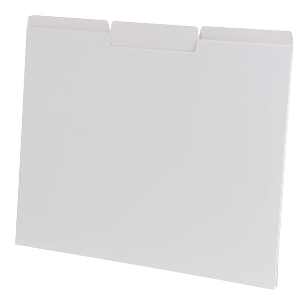 White File Folders - 100-Count Plain White File Folders Letter Size, 1/ ...