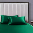 thumbnail image 4 of 4 Pcs Smooth Satin Silk Sheet Set Deep Pocket Bed Sheet Wrinkle Fade Resistant, 4 of 5