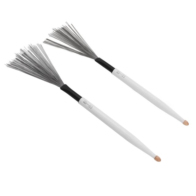 2PCS Dual Purpose Drum Brush Maple Drum Stick - Compact and Portable for Jazz Drum Set, Beginner Practice