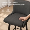 thumbnail image 5 of MultiHaven 26.1-Inch Bar Stools Set of 3,Swivel Counter Height Bar Stool with Back & Metal Legs,Fabric Island Chairs Suitable for Kitchen,Bar,Cafe - Medium Gray, 5 of 10