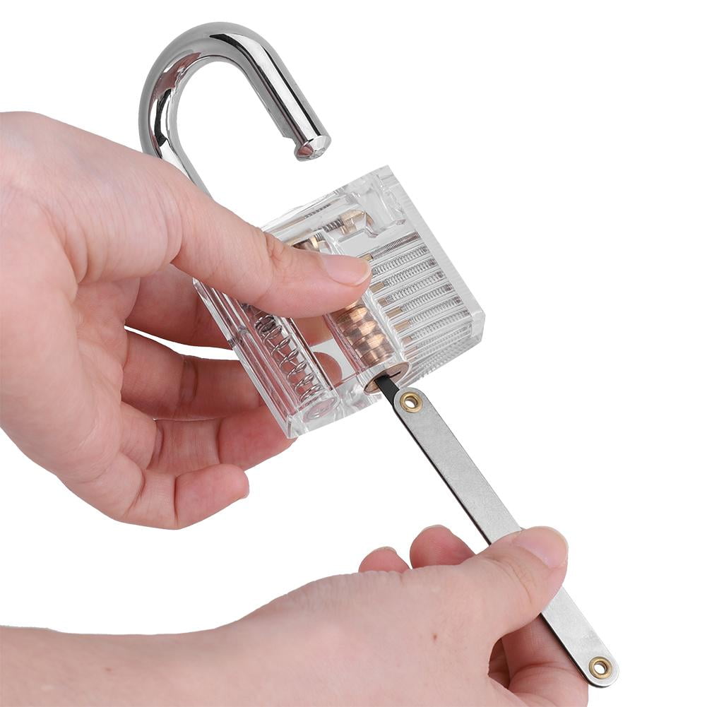 Unlocking Lock Pick Practice Set Key Extractor Transparent Padlock Tool