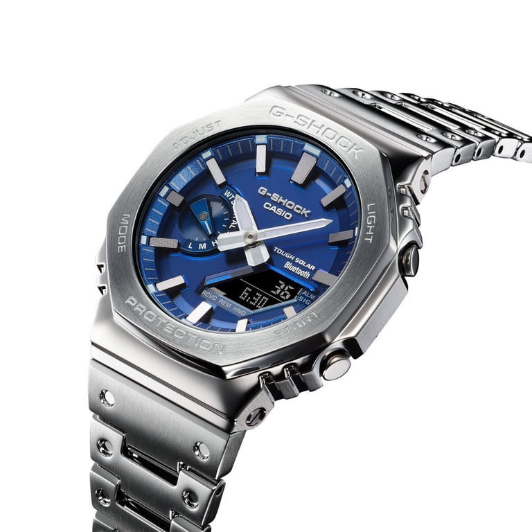 【美品】CASIO G-SHOCK GA-2100 Casio G-SHOCK 2100 Series (Full Metal) Men's Solar Blue Dial Watch