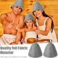 thumbnail image 3 of Wool Sauna Hat Set - Steam Bath Accessories with Elastic Breathable Design, Heat Insulation for Men Women Spa Sauna, 3 of 5
