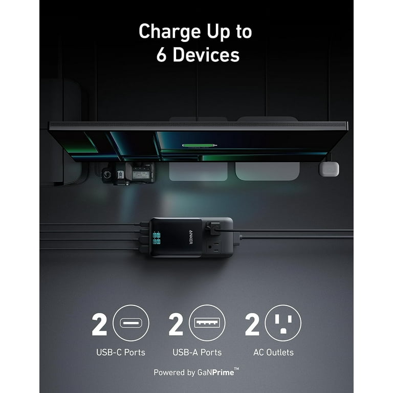 Anker Nano Charging Station(67W Max), 6-in-1 USB C Power Strip for