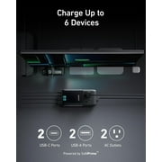 Anker Prime 6-in-1 USB-C Charging Station, 140W Compact Power Strip for Work and Travel, 5 ft Detachable Extension Cord with 6 Ports
