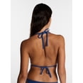 thumbnail image 3 of Kacey Lee Women's and Women's Plus Triangle Halter Bikini Top with Seaming, Sizes XS-3X, 3 of 5