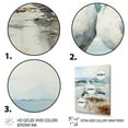 thumbnail image 3 of Designart "modern Beach Seagulls In Love" Nautical & Beach Floater Framed Wall Decor, 3 of 7