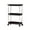 Black, variant on Multi-layer Movable Plastic Storage Shelf with Wheels Large Capacity Organizer Rack for Living Room Bedroom Bathroom Kitchen Home Office Use Durable ABS Material