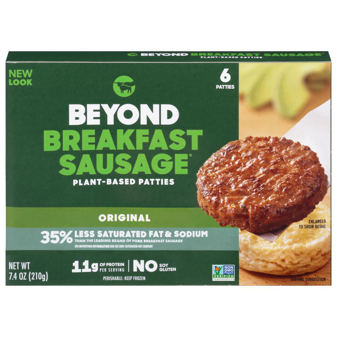 Beyond Meat Plant-Based Breakfast Sausage Patties Original 7.4 oz Packaged Meals (Frozen)