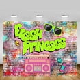 thumbnail image 2 of The Fresh Princess Baby Shower Party Decorations Banner Photo Studio Background Pink Graffiti Brick Wall Hip Hop Vintage Disco Neon Girl Birthday Backdrops Props for Photography, 2 of 5