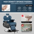 thumbnail image 4 of Barber Chair with Hair Cutting Tool Set and Salon Barber Cape, Blue, 4 of 10