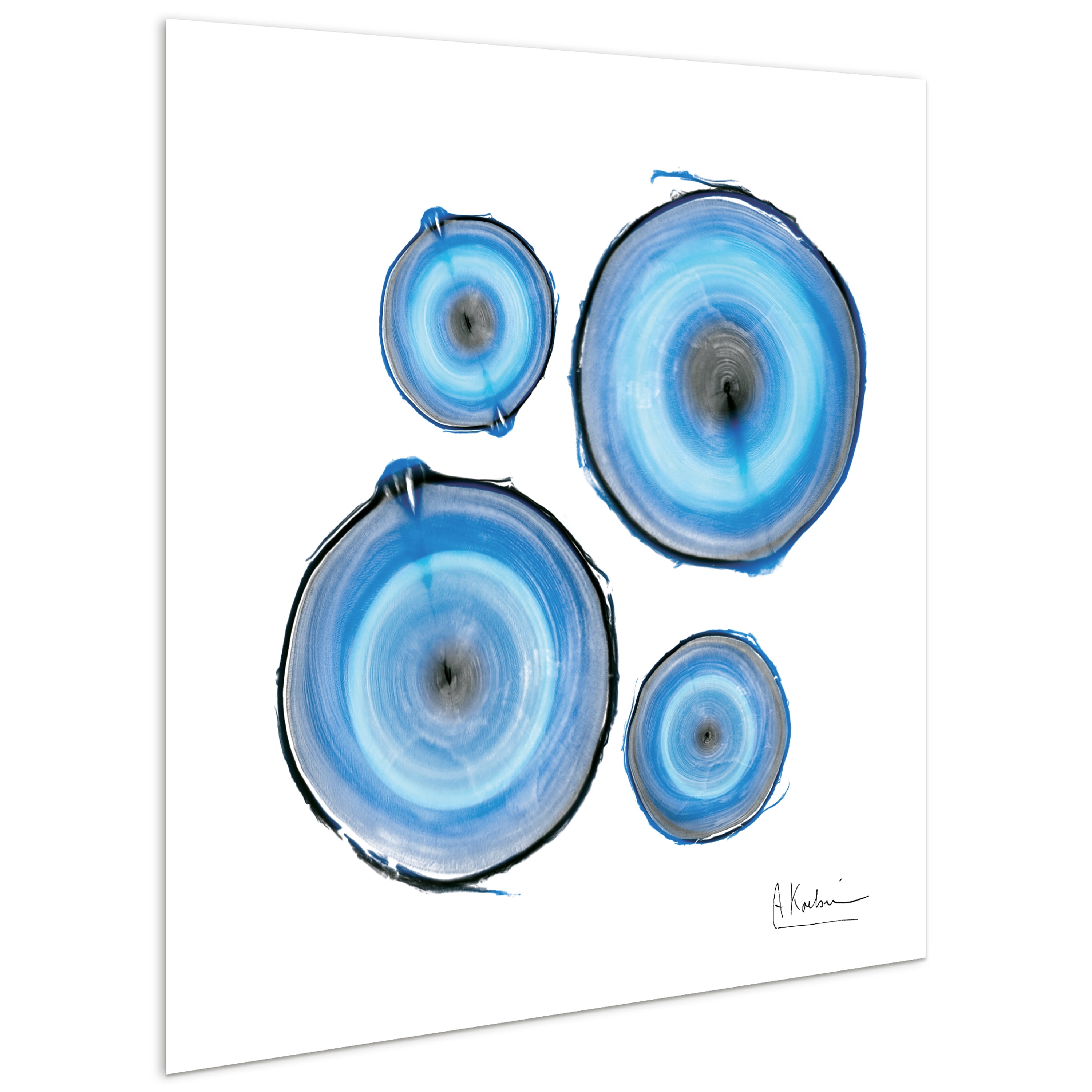Empire Art Direct Mineral Rings II Frameless Free Floating Tempered Glass Panel Graphic Wall Art, 24" x 24" x 0.2", Ready to Hang