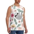 thumbnail image 2 of Disketp Cute Cartoon Sloth Sleeveless Tshirts For Men, Muscle Shirts For Men Dry Fit Tank Top-Large, 2 of 8