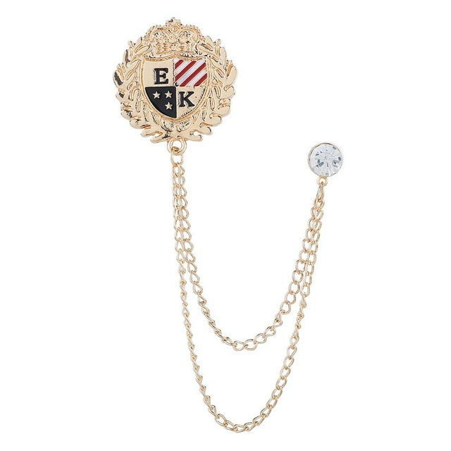 Pin de La Etiqueta de Cumpleaños Perfecl Broche de Cristal Estilo Británico 3.3x3cm Dorado