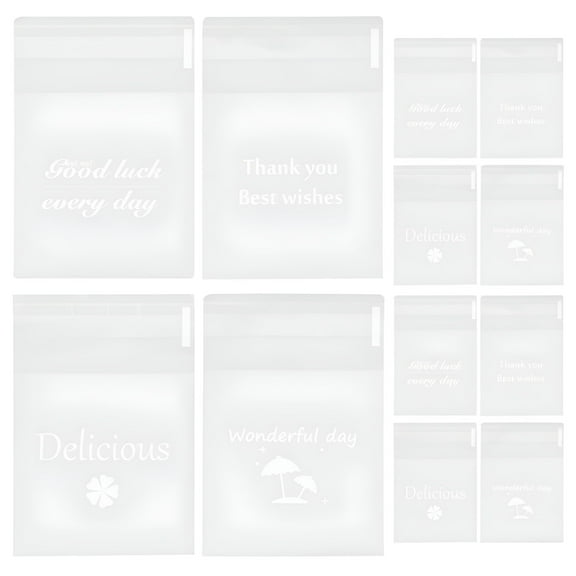 CCOCC 100pcs Self Sealing Cookie Bags Biscuits Packaging Bags Party Treats Bags