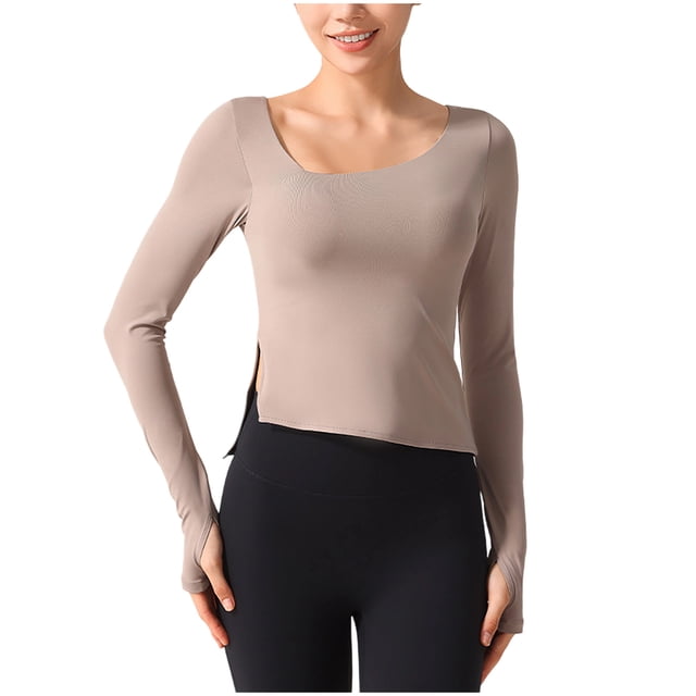 Hauts Décontractés pour Femmes Manches Longues Sport Mode Chic