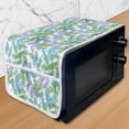thumbnail image 1 of Leaves Microwave Oven Cover, Composition of Foliage Detailed Arrangement with Ornate Nature Illustration, Water Resistant Organizer with Pockets for Kitchen, 36" x 12", Green Blue White, by Ambesonne, 1 of 4