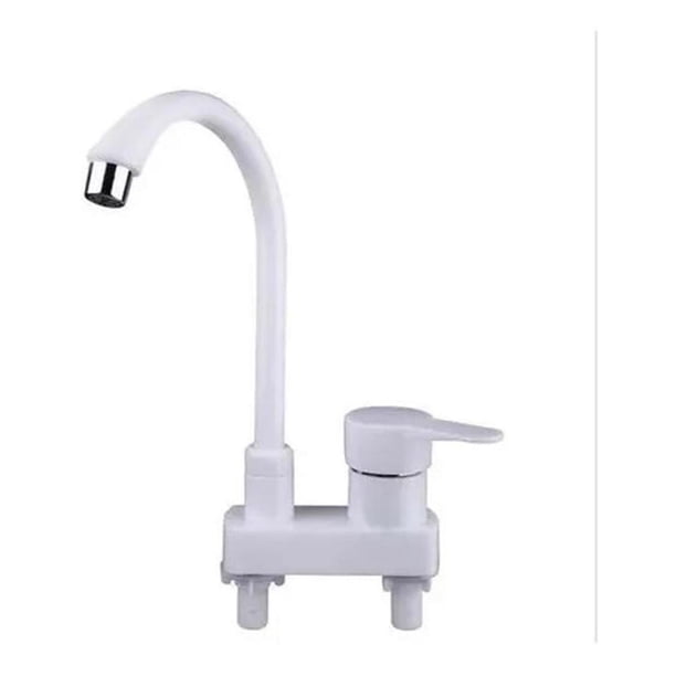Llave Mezcladora De Lavabo Monomando Blanco Grifo Baño Lujo Aquaway Amazona