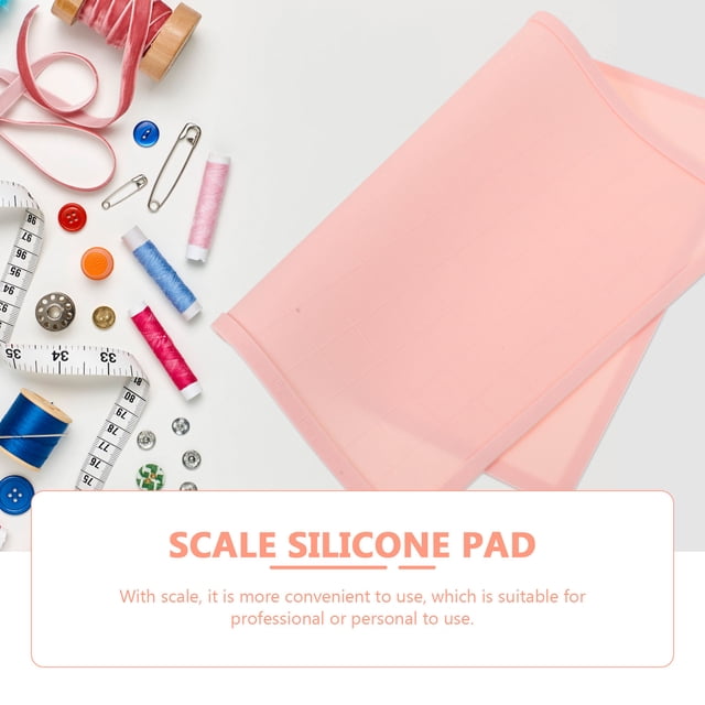 KONTONTY Silicone Nonslip Painting Mat Heat Insulated Pad Non-stick For Personal Users Pink 1Set