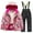 15 Black, variant on guisaled Snow Suits for Girls Camo Heavyweight Insulated Snowsuit Hooded Warm Fleece Lined Witer Jacket and Snow Bib Waterproof Windproof Ski Suits