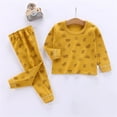 thumbnail image 3 of Otqutp Toddler Beach Clothes Set for Spring Toddler Girl Boy Long Fruit Print Top Trousers Casual Loose Home Wear Set for 0 To 6 Years 2-Piece Sleepwear Clothes Sets, 3 of 3