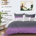 thumbnail image 3 of Gray Purple Gradient Duvet Cover Set Twin Size, Simple Color Gradient Abstract Art 4 Piece Soft Microfiber Bedding Set with 1 Duvet Cover, 1 Flat Sheet, 2 Pillowcases, 3 of 9